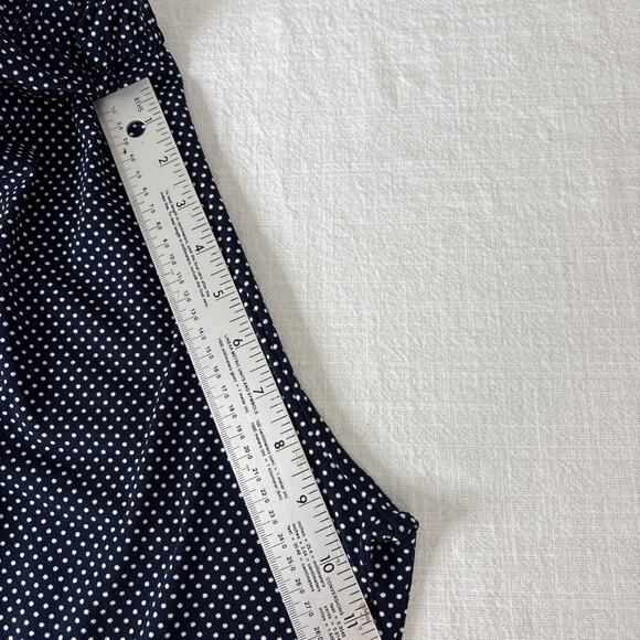 Adrianna Pappell Polka Dot Wide Leg Ruffle Neck Jumpsuit Small - Picture 11 of 15